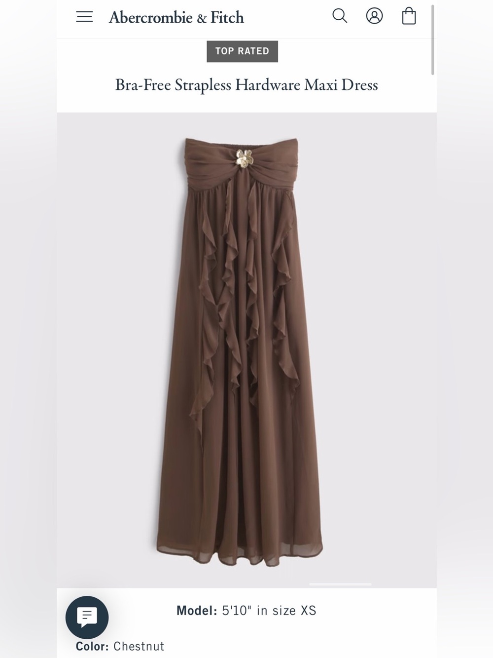 Abercrombie & Fitch Bra Free Strapless Maxi Dress - Picture 6 of 9